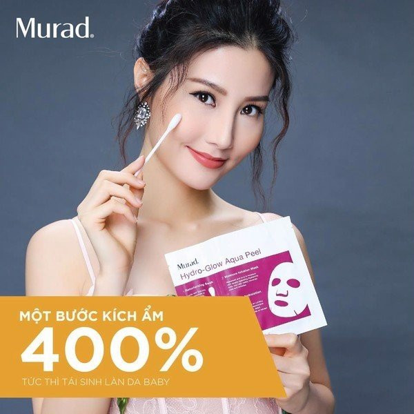 Mặt nạ kích ẩm 400%, hồi sinh da thần kỳ Murad Hydro-Glow Aqua Peel